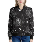 Vampire Coffin Pattern Print Women's Bomber Jacket