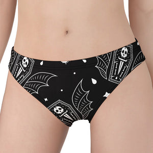 Vampire Coffin Pattern Print Women's Panties