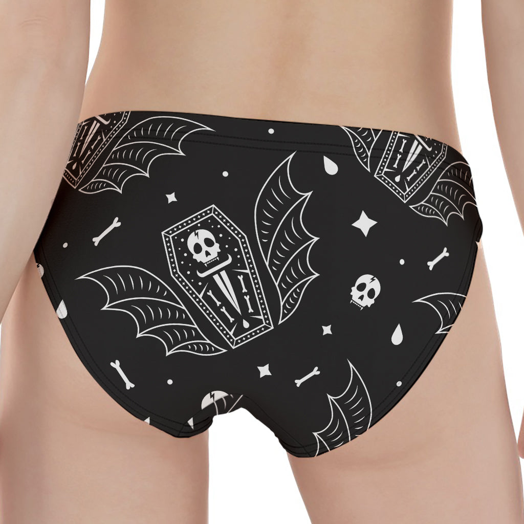 Vampire Coffin Pattern Print Women's Panties