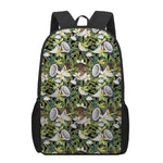 Vanilla Flower And Coconut Pattern Print 17 Inch Backpack