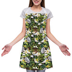 Vanilla Flower And Coconut Pattern Print Adjustable Apron