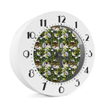 Vanilla Flower And Coconut Pattern Print Alarm Clock