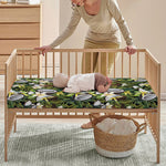 Vanilla Flower And Coconut Pattern Print Baby Crib Sheet