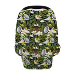 Vanilla Flower And Coconut Pattern Print Baby Seat Cover
