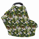 Vanilla Flower And Coconut Pattern Print Baby Seat Cover