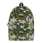 Vanilla Flower And Coconut Pattern Print Backpack