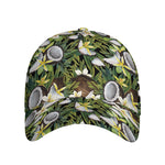 Vanilla Flower And Coconut Pattern Print Baseball Cap