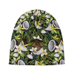 Vanilla Flower And Coconut Pattern Print Beanie