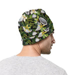 Vanilla Flower And Coconut Pattern Print Beanie