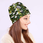 Vanilla Flower And Coconut Pattern Print Beanie
