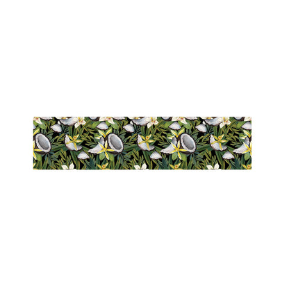 Vanilla Flower And Coconut Pattern Print Bed Runner