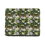 Vanilla Flower And Coconut Pattern Print Bifold Wallet