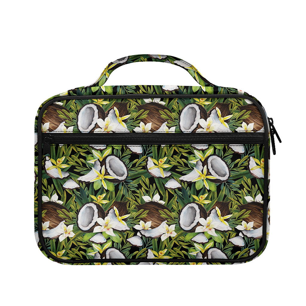 Vanilla Flower And Coconut Pattern Print Briefcase Bible Bag