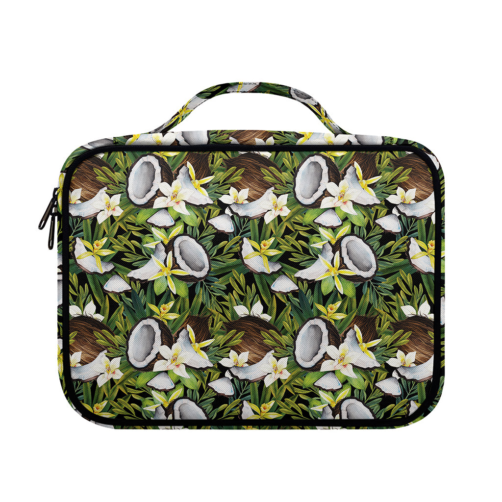 Vanilla Flower And Coconut Pattern Print Briefcase Bible Bag