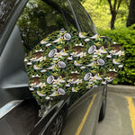 Vanilla Flower And Coconut Pattern Print Car Side Mirror Covers