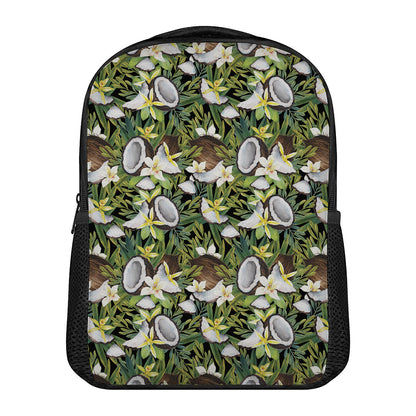 Vanilla Flower And Coconut Pattern Print Casual Backpack
