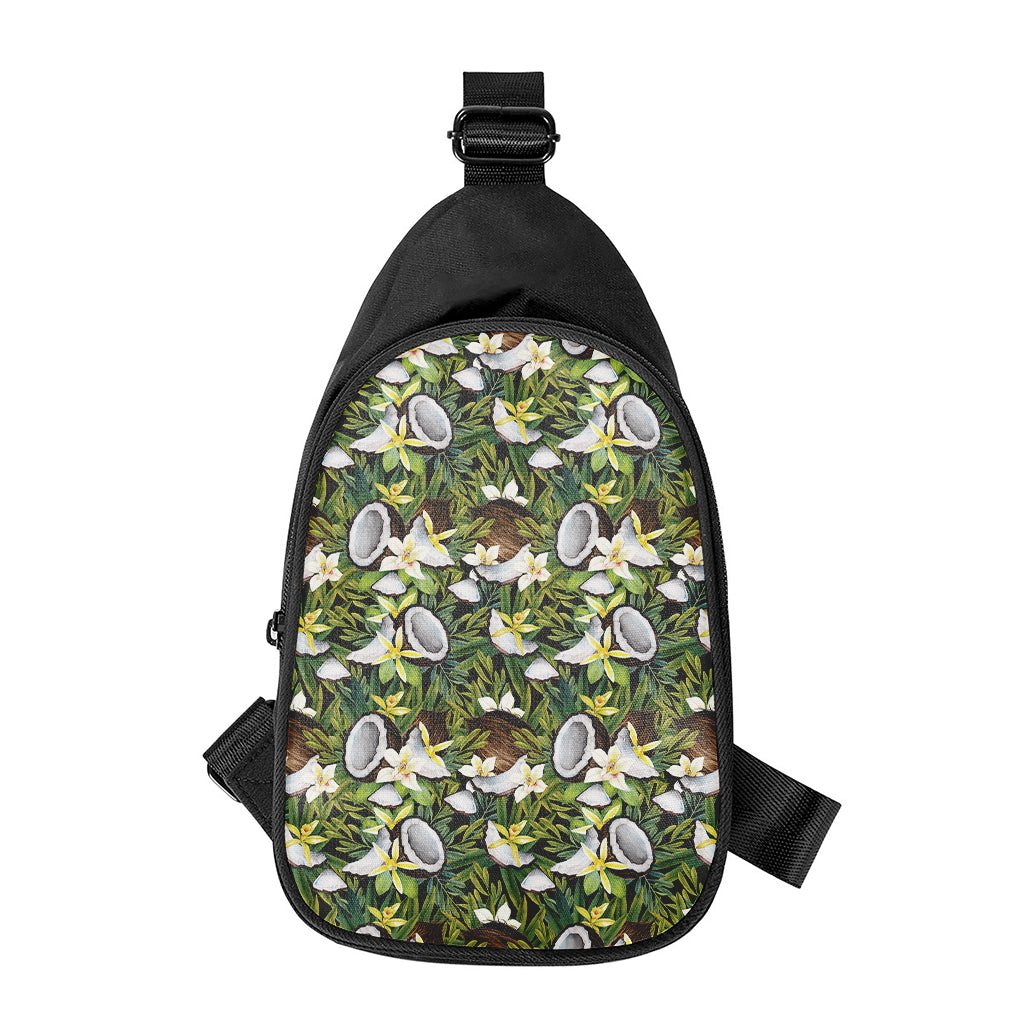 Vanilla Flower And Coconut Pattern Print Chest Bag