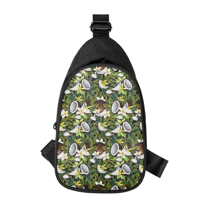 Vanilla Flower And Coconut Pattern Print Chest Bag