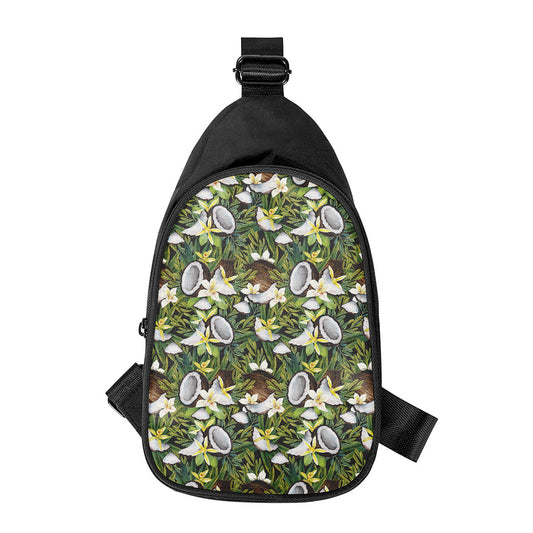 Vanilla Flower And Coconut Pattern Print Chest Bag