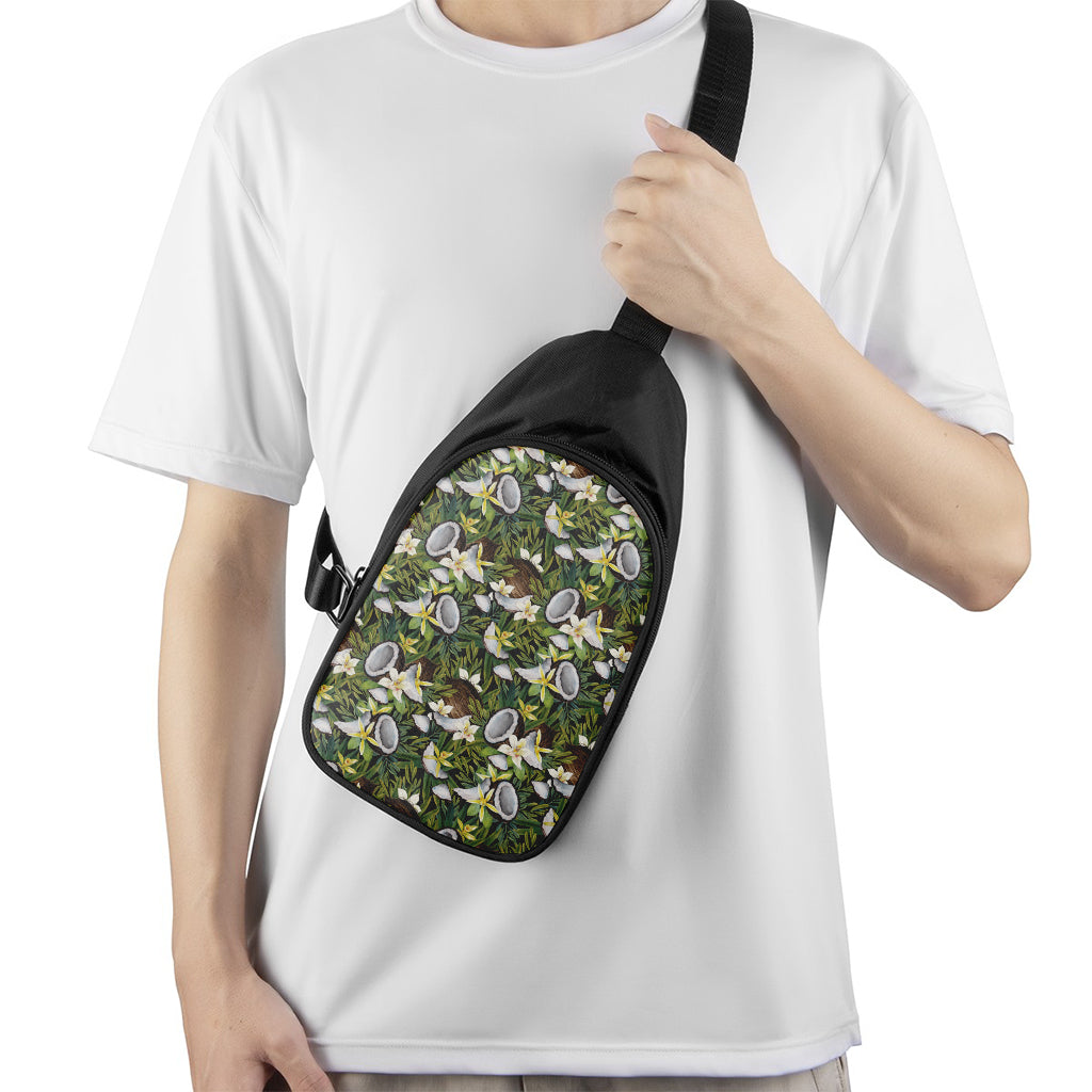 Vanilla Flower And Coconut Pattern Print Chest Bag