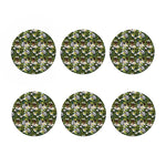 Vanilla Flower And Coconut Pattern Print Coaster Set