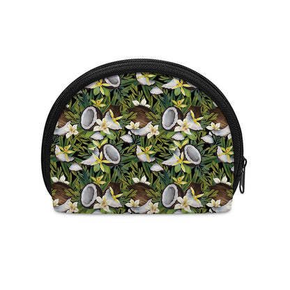 Vanilla Flower And Coconut Pattern Print Coin Purse