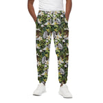 Vanilla Flower And Coconut Pattern Print Cotton Pants