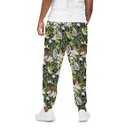 Vanilla Flower And Coconut Pattern Print Cotton Pants