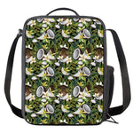 Vanilla Flower And Coconut Pattern Print Crossbody Lunch Bag