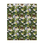 Vanilla Flower And Coconut Pattern Print Curtain
