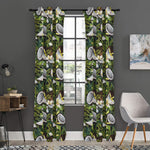 Vanilla Flower And Coconut Pattern Print Curtain