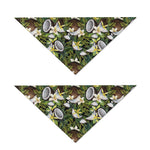 Vanilla Flower And Coconut Pattern Print Dog Bandana