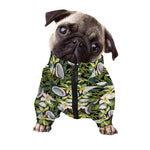 Vanilla Flower And Coconut Pattern Print Dog Zip Up Jacket