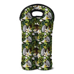 Vanilla Flower And Coconut Pattern Print Double Neoprene Wine Tote