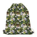 Vanilla Flower And Coconut Pattern Print Drawstring Bag
