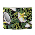 Vanilla Flower And Coconut Pattern Print Drum Lamp Shade