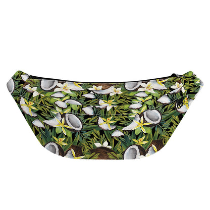 Vanilla Flower And Coconut Pattern Print Fanny Pack