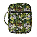 Vanilla Flower And Coconut Pattern Print Front Pocket Bible Bag