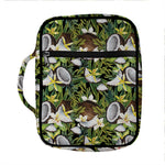 Vanilla Flower And Coconut Pattern Print Front Pocket Bible Bag