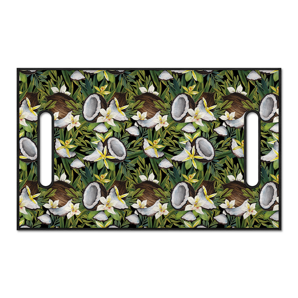 Vanilla Flower And Coconut Pattern Print Golf Cart Seat Cover