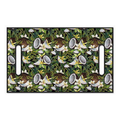 Vanilla Flower And Coconut Pattern Print Golf Cart Seat Cover