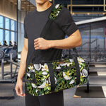 Vanilla Flower And Coconut Pattern Print Gym Bag