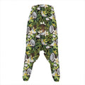 Vanilla Flower And Coconut Pattern Print Hammer Pants