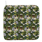 Vanilla Flower And Coconut Pattern Print Hand Towel