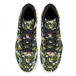 Vanilla Flower And Coconut Pattern Print High Top Leather Sneakers