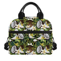 Vanilla Flower And Coconut Pattern Print Insulated Lunch Bag