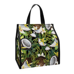Vanilla Flower And Coconut Pattern Print Insulated Lunch Tote