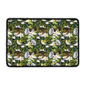 Vanilla Flower And Coconut Pattern Print Kitchen Mat