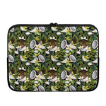 Vanilla Flower And Coconut Pattern Print Laptop Sleeve