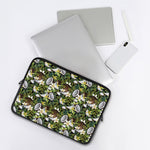 Vanilla Flower And Coconut Pattern Print Laptop Sleeve